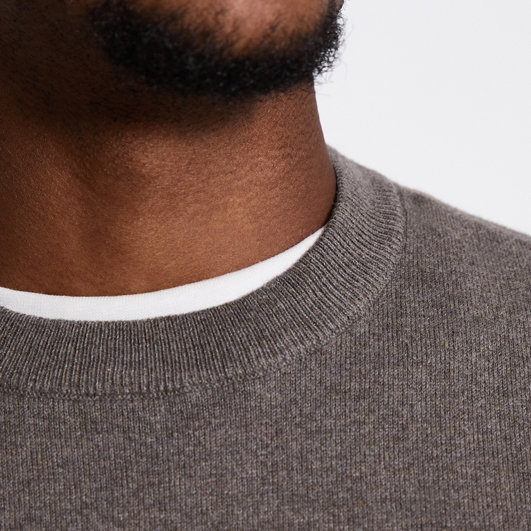 Fine-knit sweater "Ruben" Dk Beige